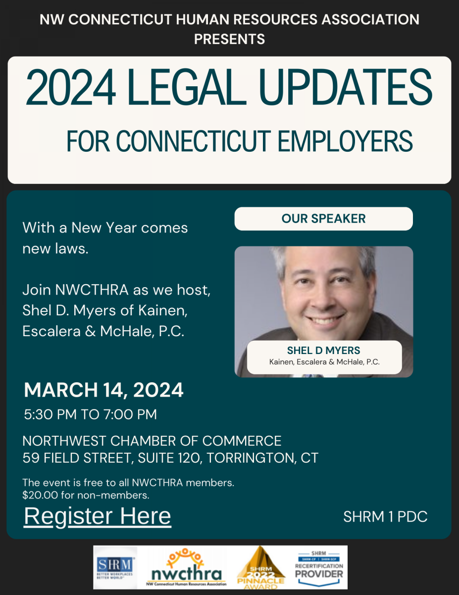 Legal Updates NW Connecticut Human Resources Association